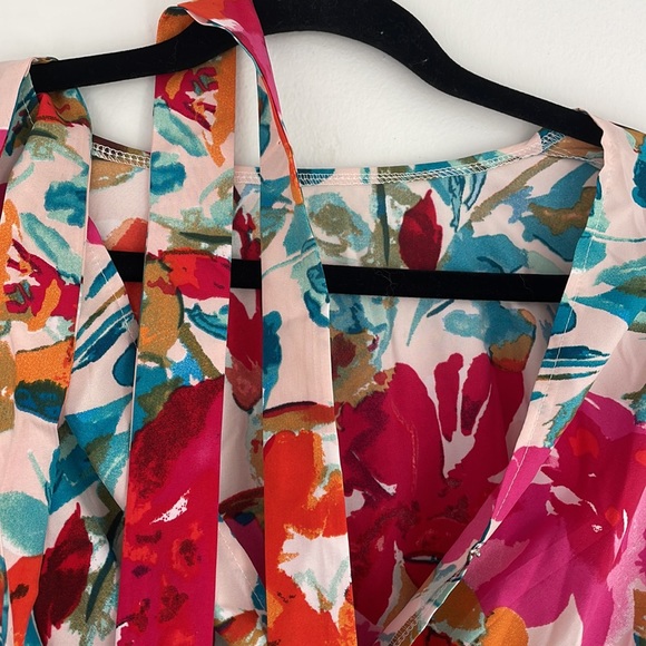 Maxi floral shirt-sleeved dress - Picture 5 of 7